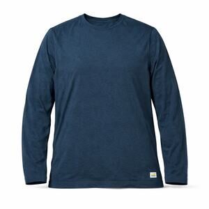 Vuori V178 Mens M Long Sleeve Performance T-Shirt Teal Crewneck Athletic Top